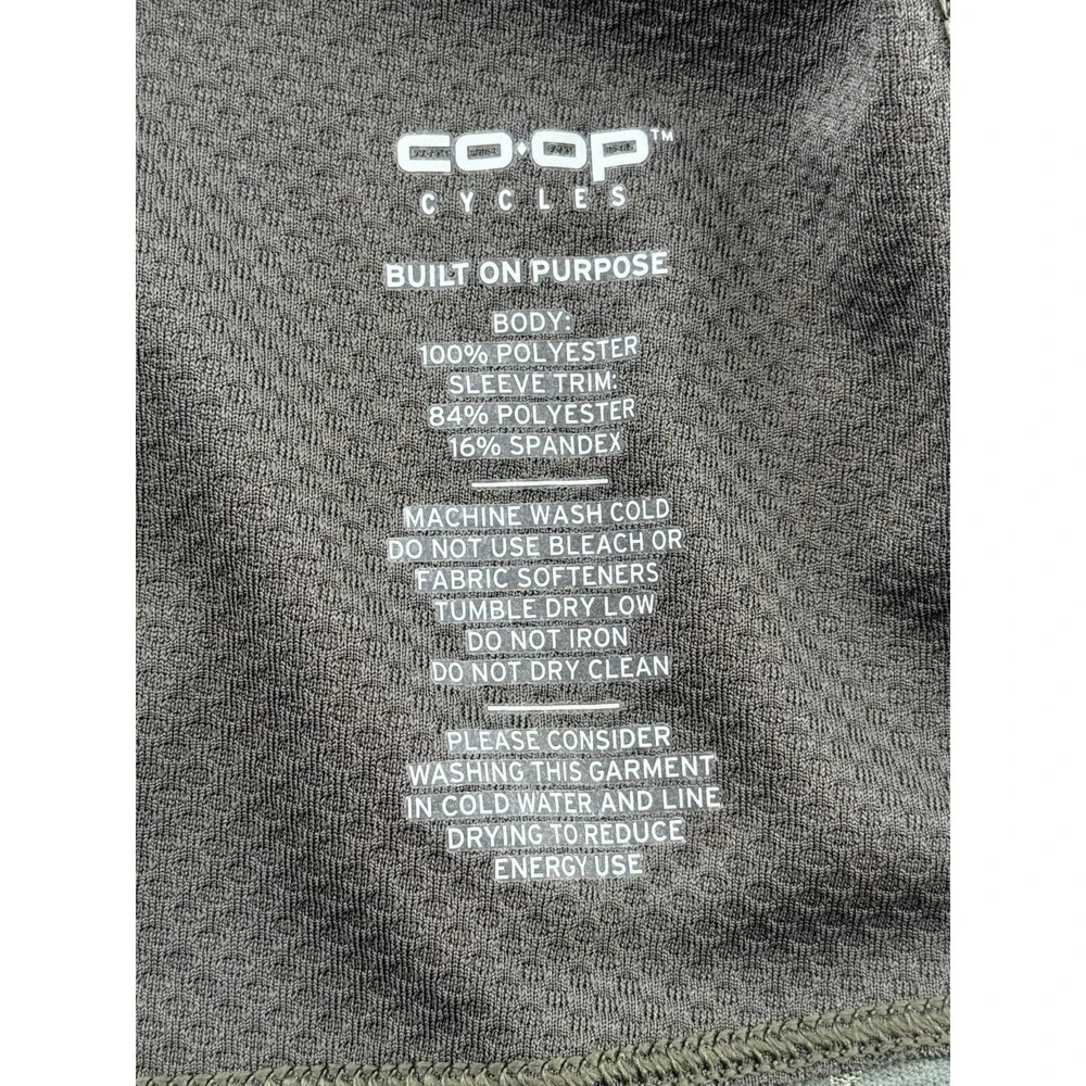 Co-Op Cycles Cycling Jersey Women Large Green Full Zip Short Sleeve Fitted Adult